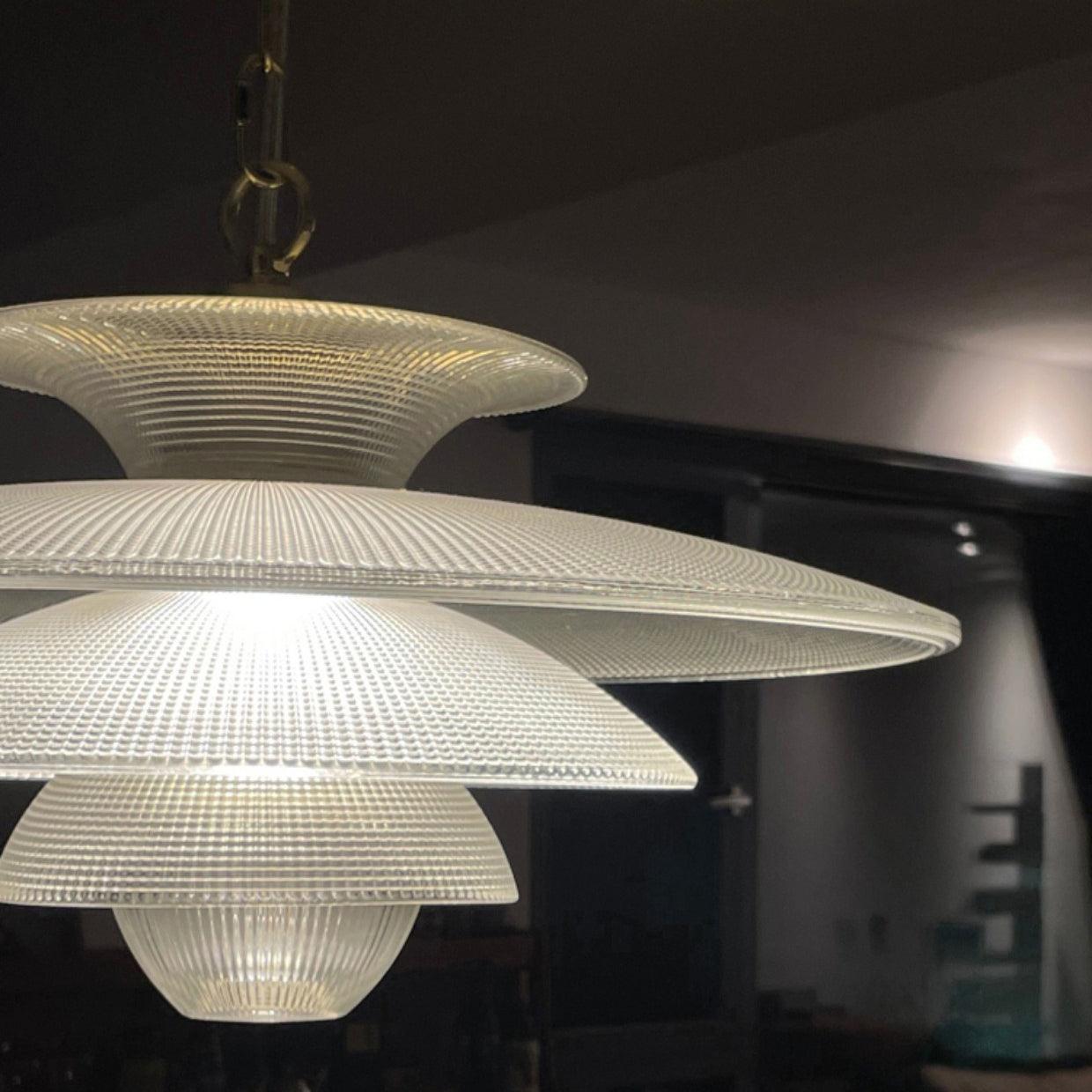 Contemporary Gold Metal Grid Glass Pendant Light for Modern Interiors