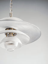 Contemporary Gold Metal Grid Glass Pendant Light for Modern Interiors