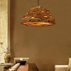 Contemporary Handpicked Wood Stick Pendant Light Burlywood Hanging Lamp for Living Room