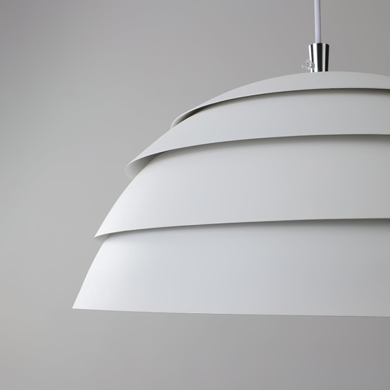 Contemporary Industrial White Metal Pendant Light with Adjustable Hanging Cable for Indoor Use