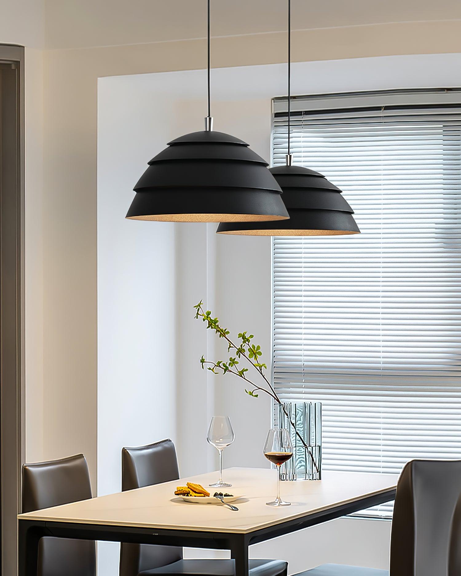 Contemporary Industrial White Metal Pendant Light with Adjustable Hanging Cable for Indoor Use