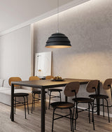 Contemporary Industrial White Metal Pendant Light with Adjustable Hanging Cable for Indoor Use