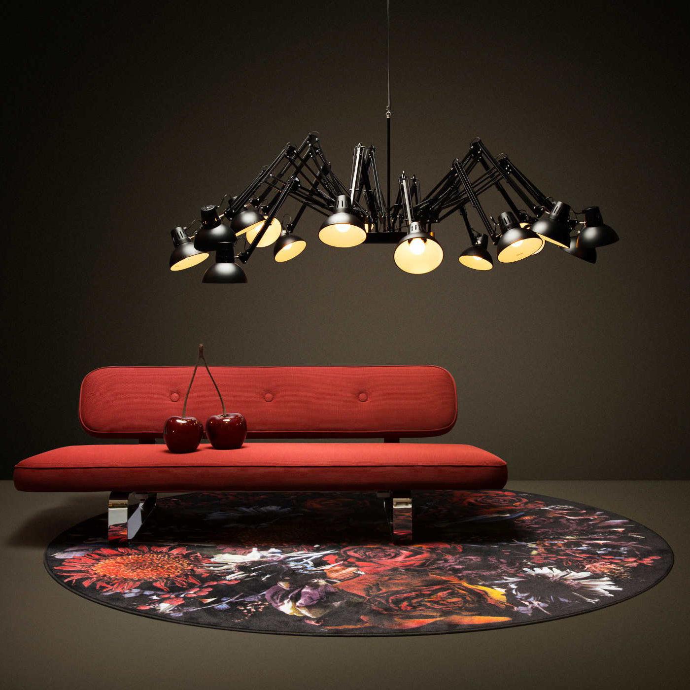 Contemporary Large Multi Head Crown Chandelier Adjustable Industrial Spider Ceiling Pendant Lamp