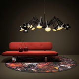 Contemporary Large Multi Head Crown Chandelier Adjustable Industrial Spider Ceiling Pendant Lamp