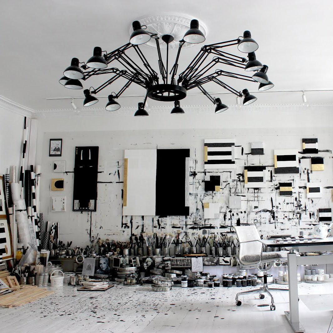 Contemporary Large Multi Head Crown Chandelier Adjustable Industrial Spider Ceiling Pendant Lamp