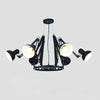 Contemporary Large Multi Head Crown Chandelier Adjustable Industrial Spider Ceiling Pendant Lamp