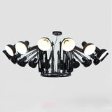 Contemporary Large Multi Head Crown Chandelier Adjustable Industrial Spider Ceiling Pendant Lamp