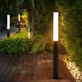 Contemporary LED Outdoor Bollard Light Waterproof Garden Pathway Pillar Lamp for Yard