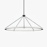 Contemporary LED Ring Circle Pendant Lamp Gold Black Acrylic Ceiling Light Fitting