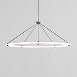 Contemporary LED Ring Circle Pendant Lamp Gold Black Acrylic Ceiling Light Fitting