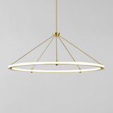 Contemporary LED Ring Circle Pendant Lamp Gold Black Acrylic Ceiling Light Fitting