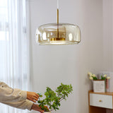 Contemporary Metro Sphere Smoked Glass Pendant Light LED Ceiling Fixture for Modern Kitchens