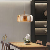 Contemporary Metro Sphere Smoked Glass Pendant Light LED Ceiling Fixture for Modern Kitchens