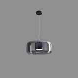 Contemporary Metro Sphere Smoked Glass Pendant Light LED Ceiling Fixture for Modern Kitchens