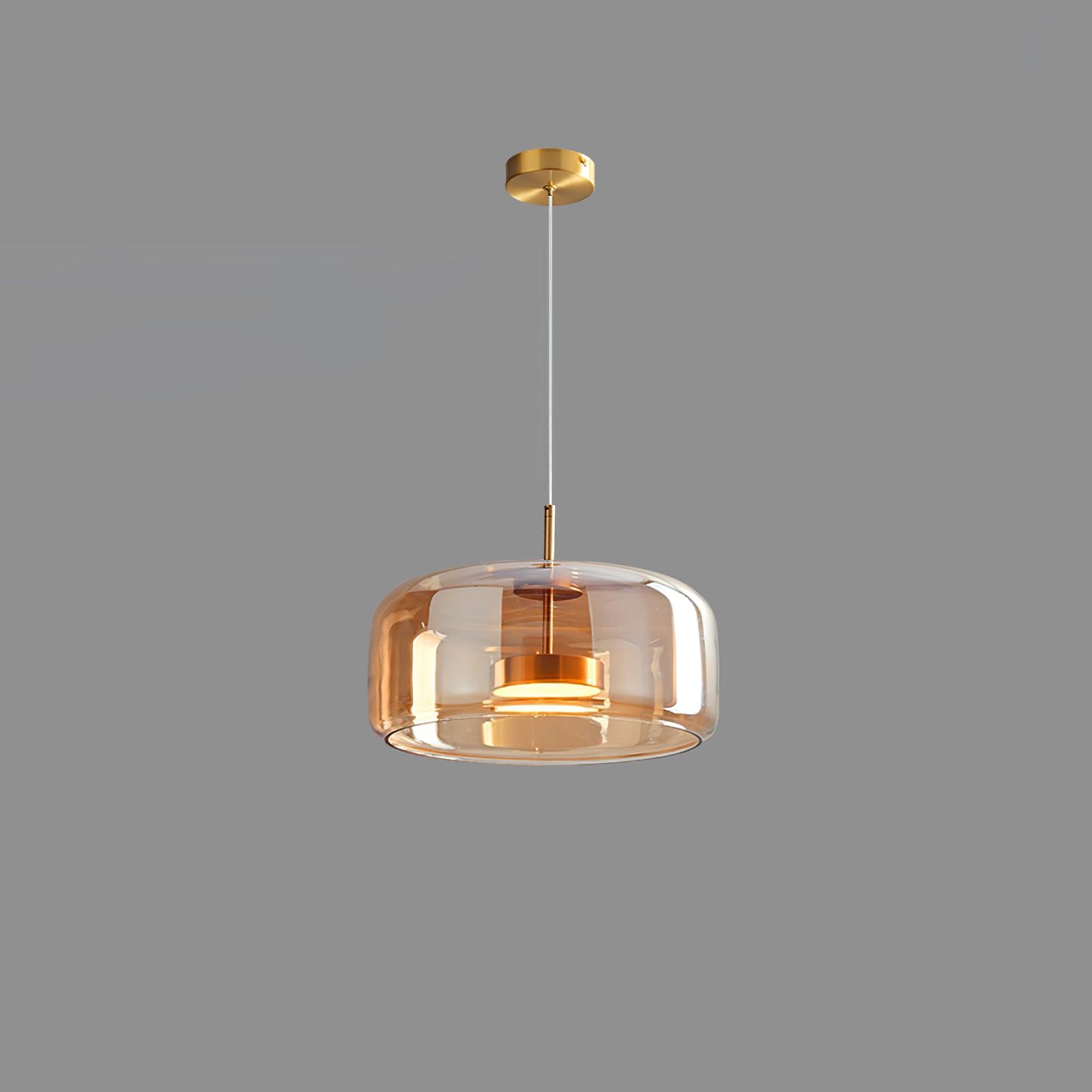 Contemporary Metro Sphere Smoked Glass Pendant Light LED Ceiling Fixture for Modern Kitchens