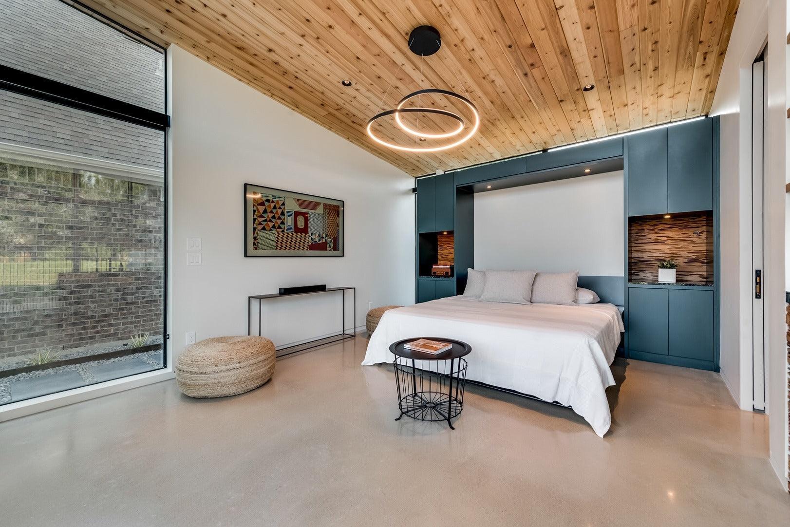 Contemporary Minimalist Crown LED Chandelier with Geometric Glass Loop and Aluminum Frame