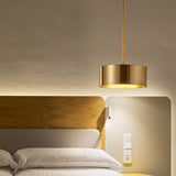 Contemporary Minimalist Iron Round Chandelier with Acrylic Shade for Dining Room and Living Room
