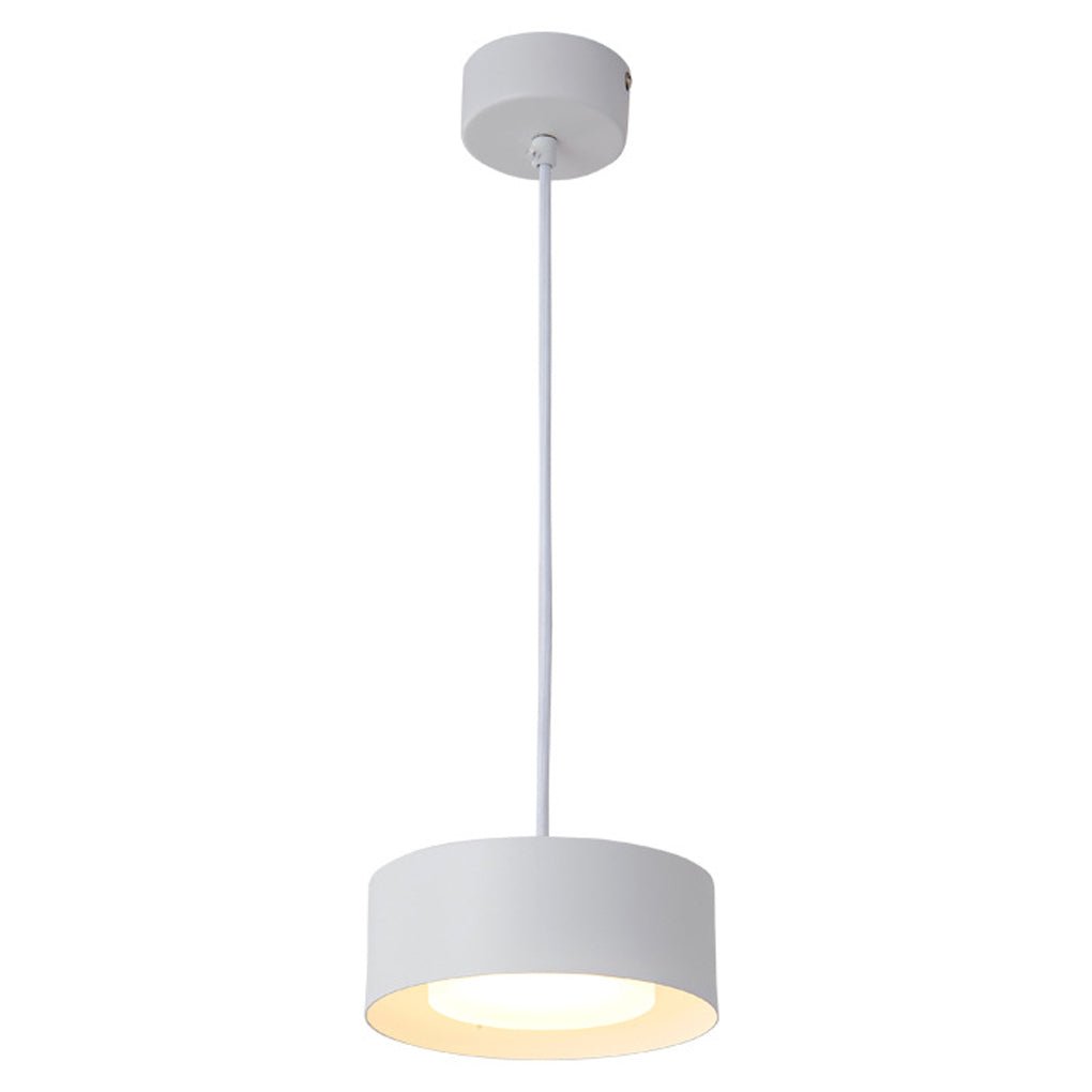Contemporary Minimalist Iron Round Chandelier with Acrylic Shade for Dining Room and Living Room