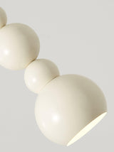 Contemporary Minimalist Sphere Ball Hanging Lamp in Beige Metal Finish