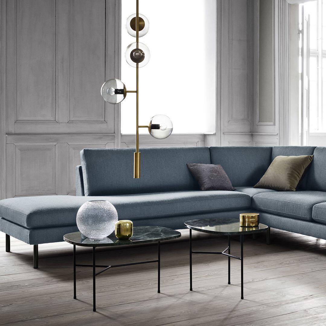 Contemporary Orb Glass Globe Vertical Pendant Light Brass and Glass Multi Light Fixture