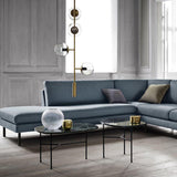 Contemporary Orb Glass Globe Vertical Pendant Light Brass and Glass Multi Light Fixture