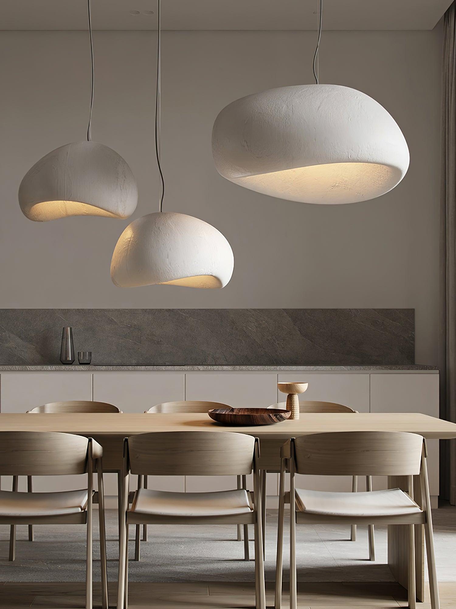 Contemporary Organic Cloud Pendant Light Spherical Ethereal Hanging Lamp