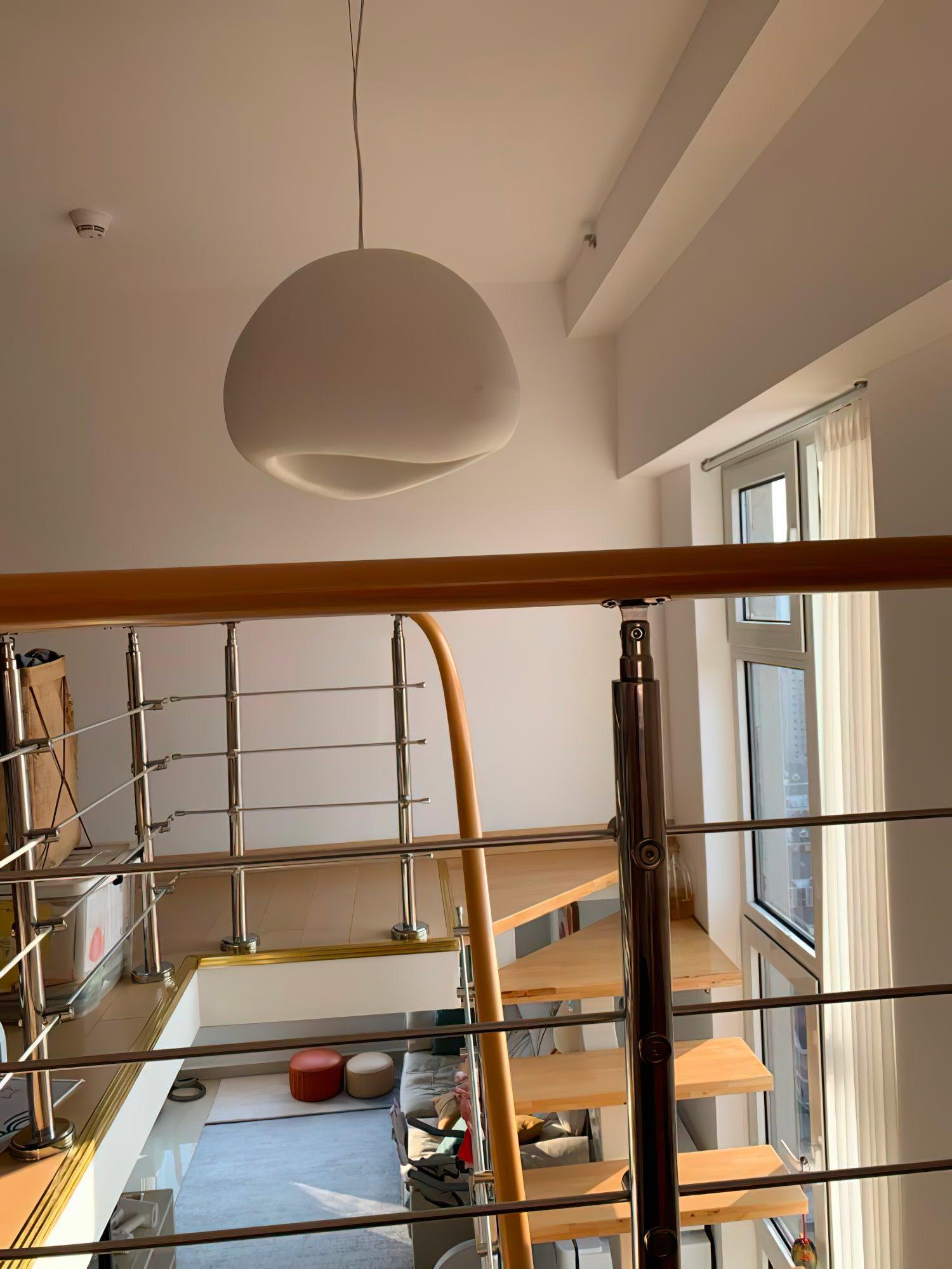 Contemporary Organic Cloud Pendant Light Spherical Ethereal Hanging Lamp