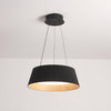 Contemporary Ribbed Metal LED Pendant Light with Acrylic Diffuser and Adjustable Cable