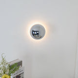 Contemporary Sphere Wall Lamp with Mirror Finish Glossy Gold LED Sconce for Home Interior