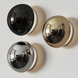 Contemporary Sphere Wall Lamp with Mirror Finish Glossy Gold LED Sconce for Home Interior