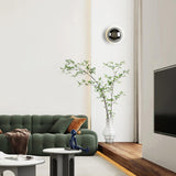 Contemporary Sphere Wall Lamp with Mirror Finish Glossy Gold LED Sconce for Home Interior