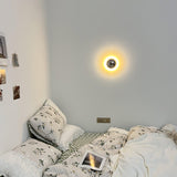 Contemporary Sphere Wall Lamp with Mirror Finish Glossy Gold LED Sconce for Home Interior