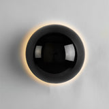 Contemporary Sphere Wall Lamp with Mirror Finish Glossy Gold LED Sconce for Home Interior