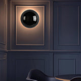 Contemporary Sphere Wall Lamp with Mirror Finish Glossy Gold LED Sconce for Home Interior