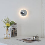 Contemporary Sphere Wall Lamp with Mirror Finish Glossy Gold LED Sconce for Home Interior
