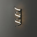 Contemporary Spiral LED Wall Sconce with Three Color Temperatures for Indoor Living