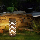 Contemporary Stainless Steel Outdoor Pillar Lights for Garden Pathways and Courtyards