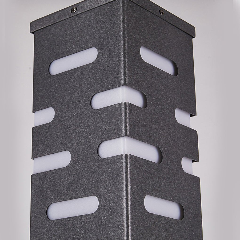 Contemporary Stainless Steel Outdoor Pillar Lights for Garden Pathways and Courtyards