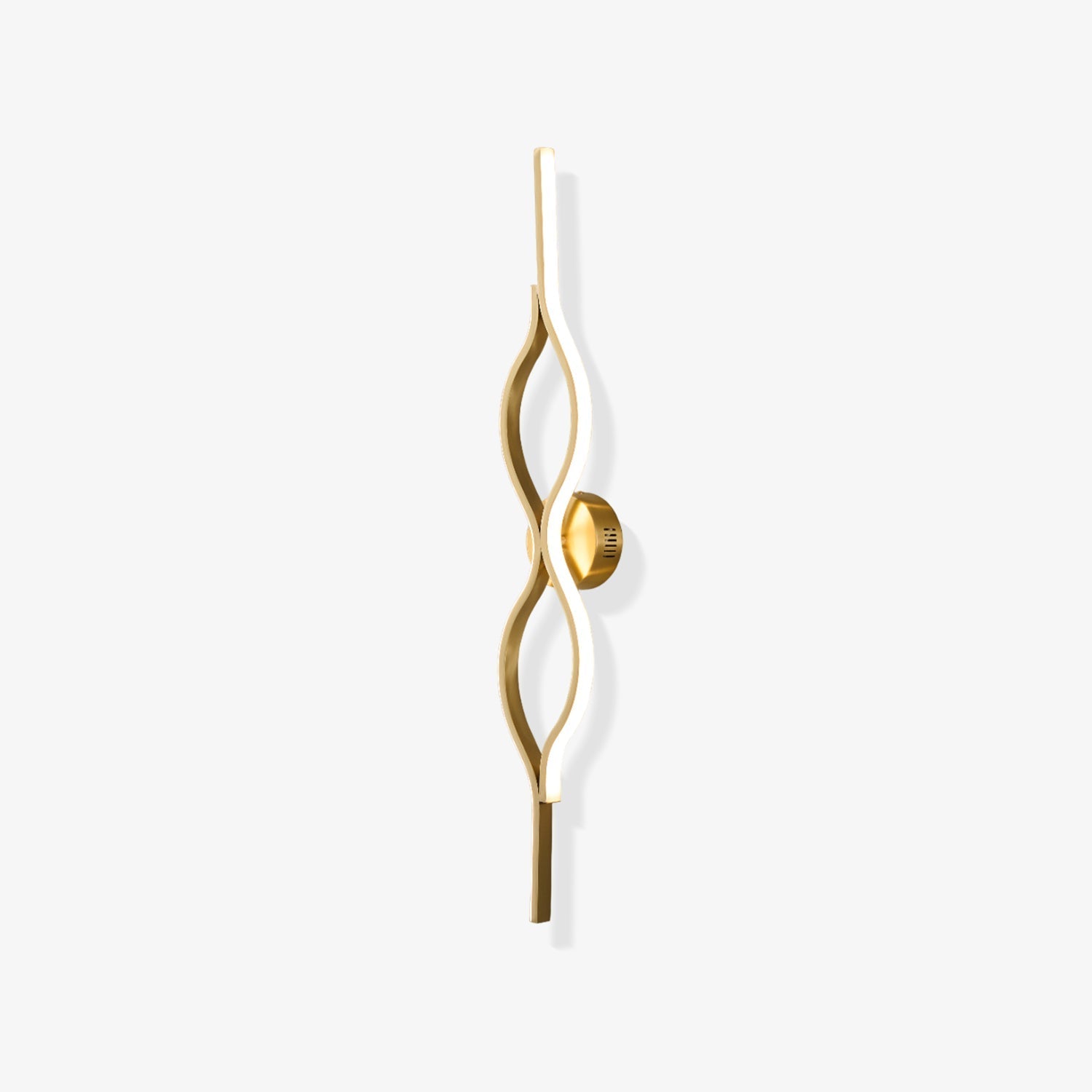 Contemporary Twist Brass LED Wall Sconce Minimalist Sculptural Linear Lighting Fixture