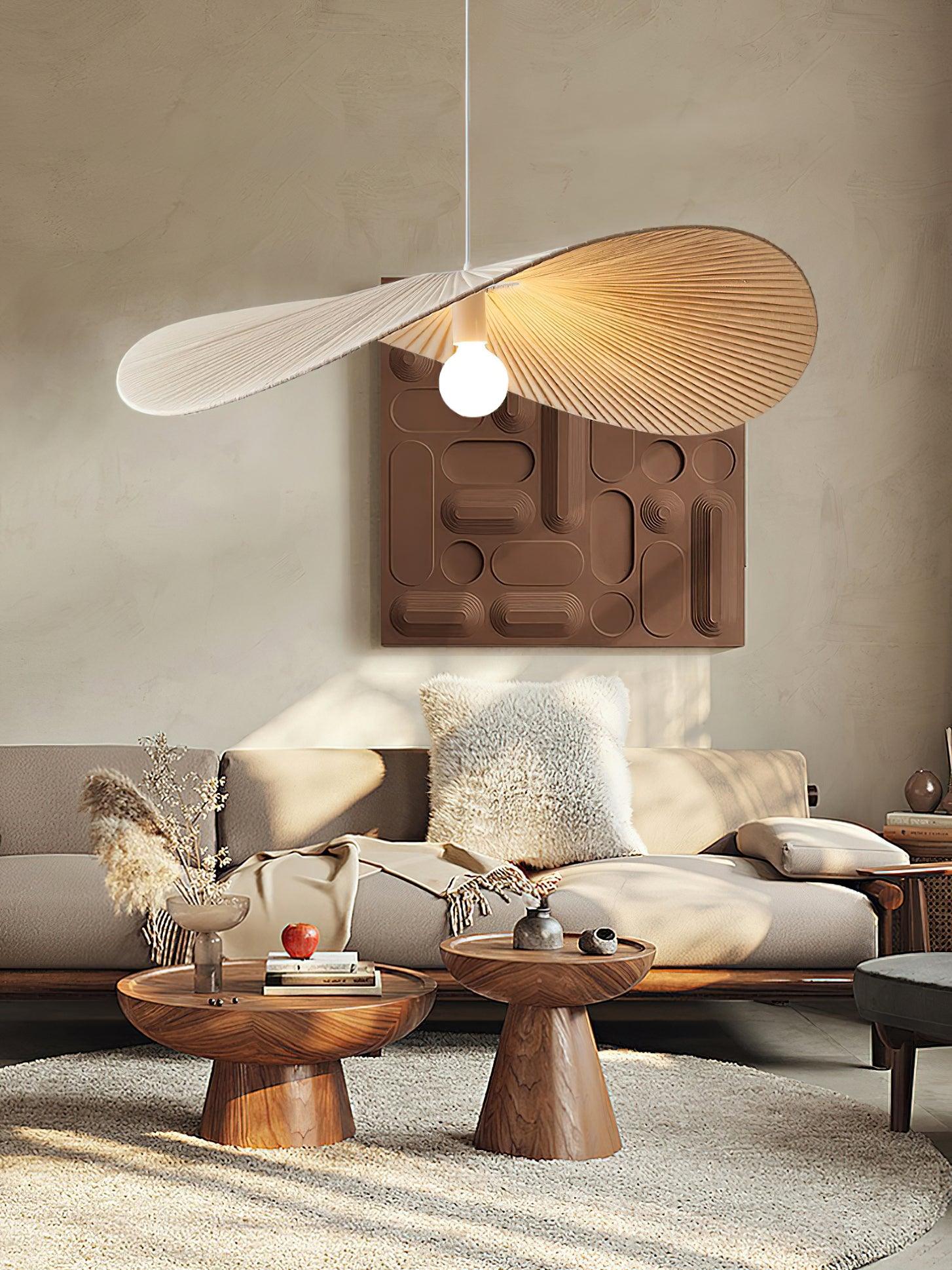 Contemporary Wavy Ribbon Fabric Pendant Light Mediterrania Style Chandelier for Living Space