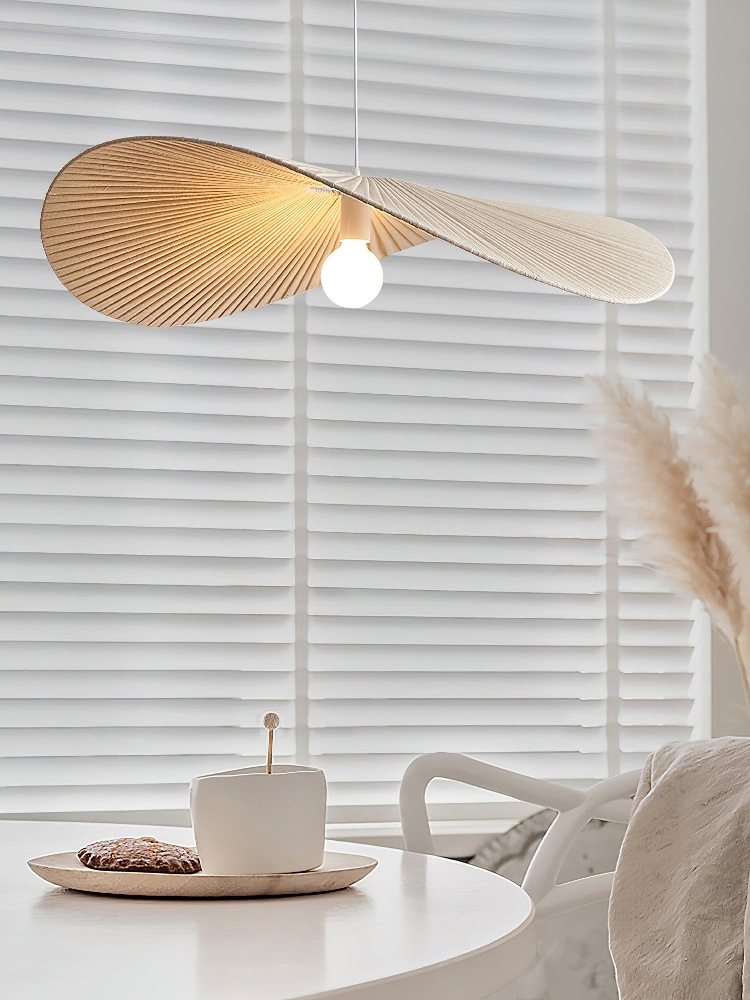 Contemporary Wavy Ribbon Fabric Pendant Light Mediterrania Style Chandelier for Living Space