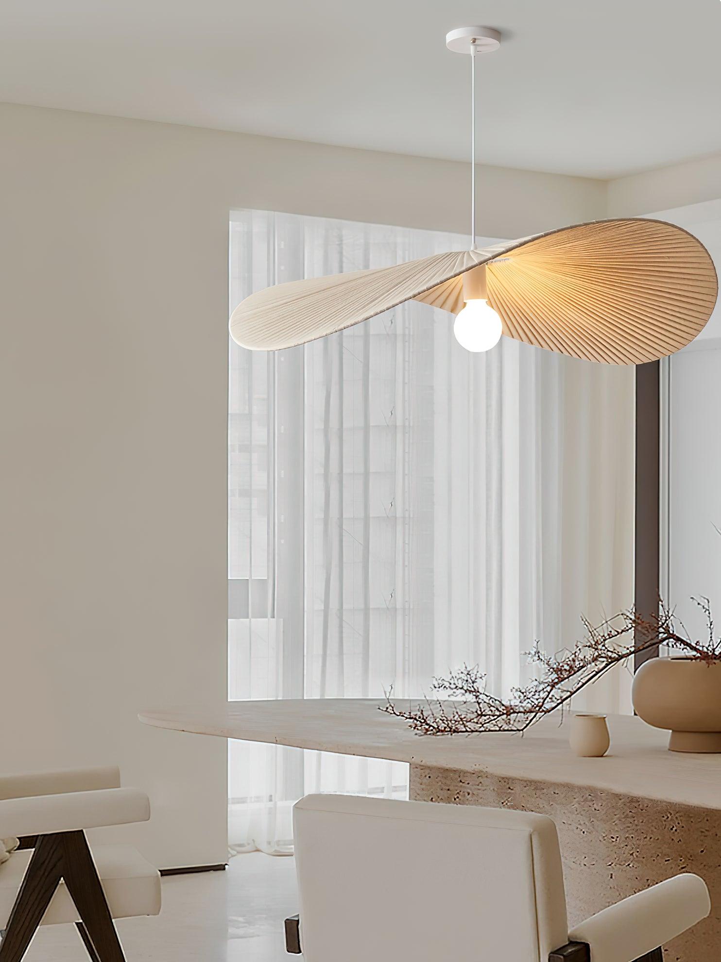 Contemporary Wavy Ribbon Fabric Pendant Light Mediterrania Style Chandelier for Living Space