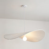 Contemporary Wavy Ribbon Fabric Pendant Light Mediterrania Style Chandelier for Living Space