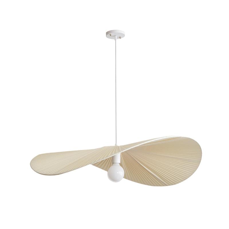 Contemporary Wavy Ribbon Fabric Pendant Light Mediterrania Style Chandelier for Living Space