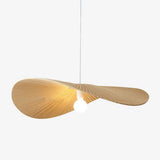 Contemporary Wavy Ribbon Fabric Pendant Light Mediterrania Style Chandelier for Living Space