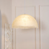 Contemporary White Textured Resin Pendant Light Artistic Hanging Ceiling Lamp