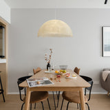 Contemporary White Textured Resin Pendant Light Artistic Hanging Ceiling Lamp