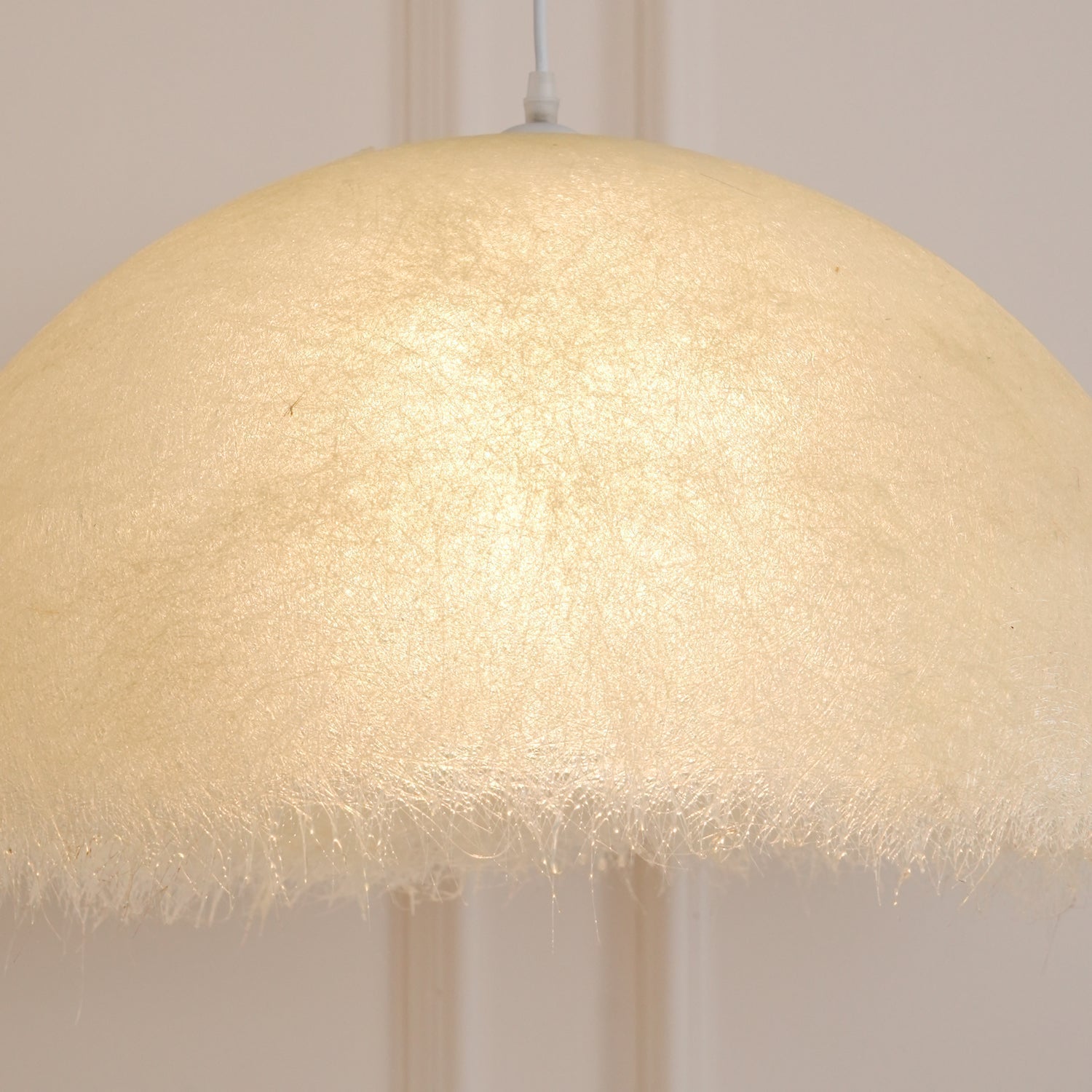 Contemporary White Textured Resin Pendant Light Artistic Hanging Ceiling Lamp