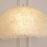 Contemporary White Textured Resin Pendant Light Artistic Hanging Ceiling Lamp