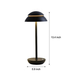 Cordless Double Dome LED Table Lamp Dimmable Touch Control Bedside Accent Light